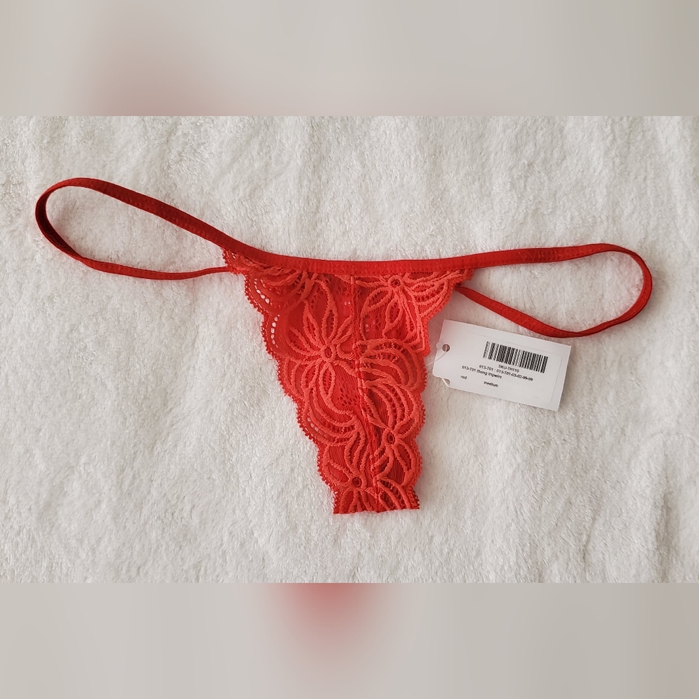 NWT Wicked Weasel Kiss 613 Red Lace Thong